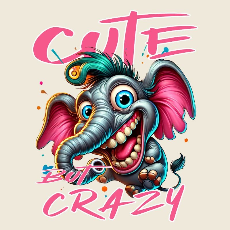 Cute but Crazy Elephant Comic Style