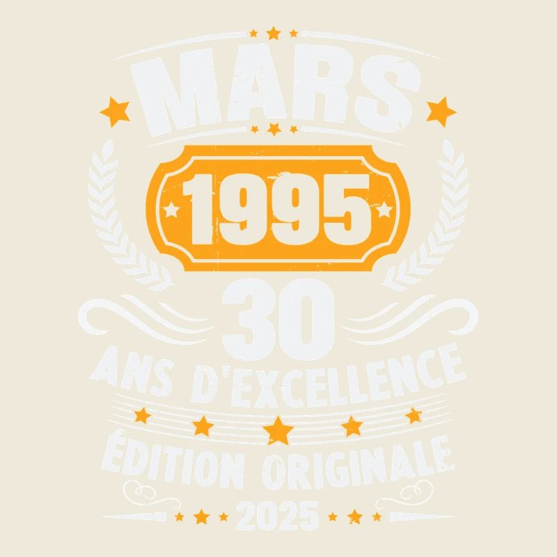 Vintage March 1995 30 Years Anniversary Gift