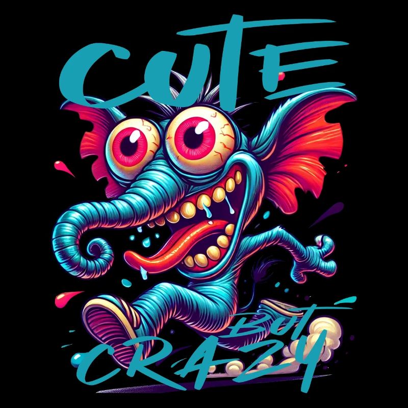 Cute but Crazy Elefant Comic Stil