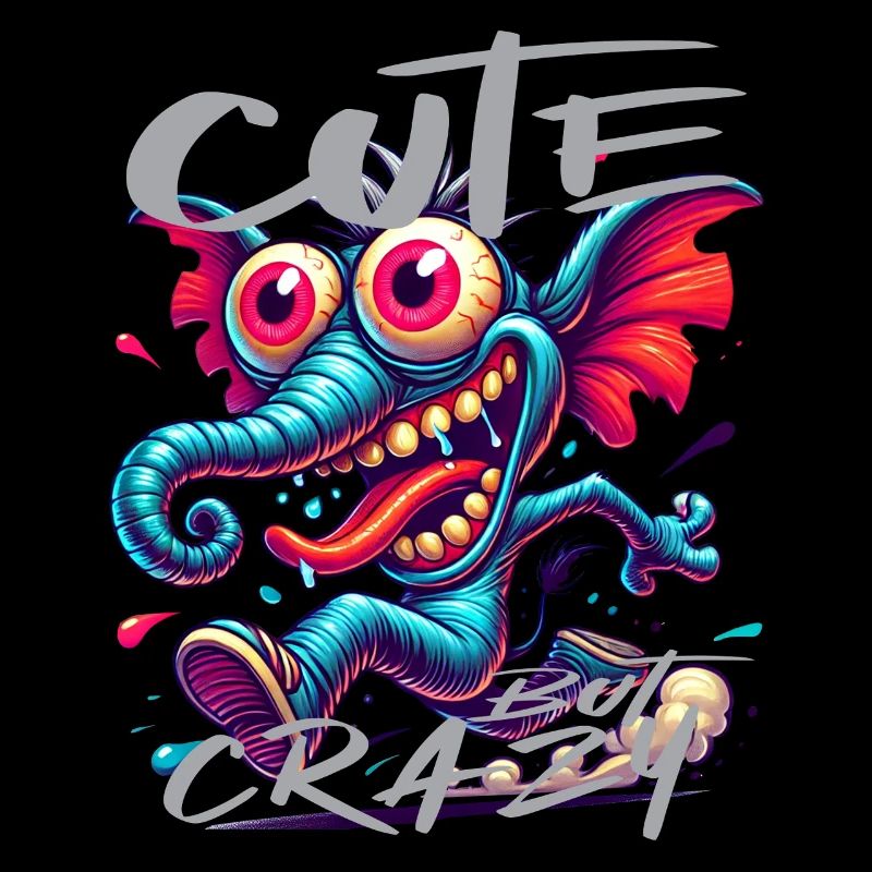 Cute but Crazy Elefant Comic Stil