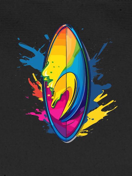 Surfbrett Farbklecks