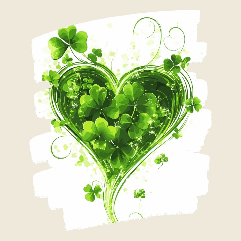 St. Patrick's Day Shamrock Heart