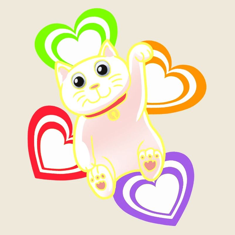 Chat Chats Coeur Coeurs