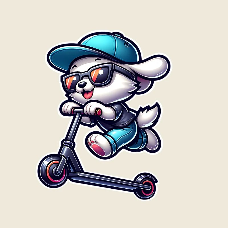 E-Scooter E-Roller Scooter Hund