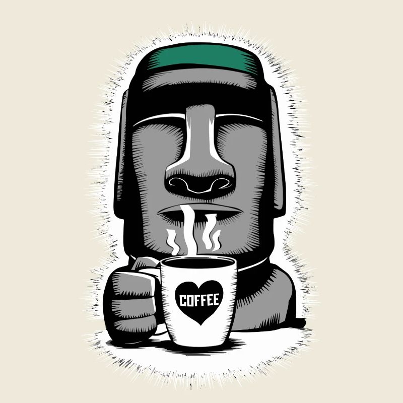 Tasse à café Moai Heart de l’île de Pâques