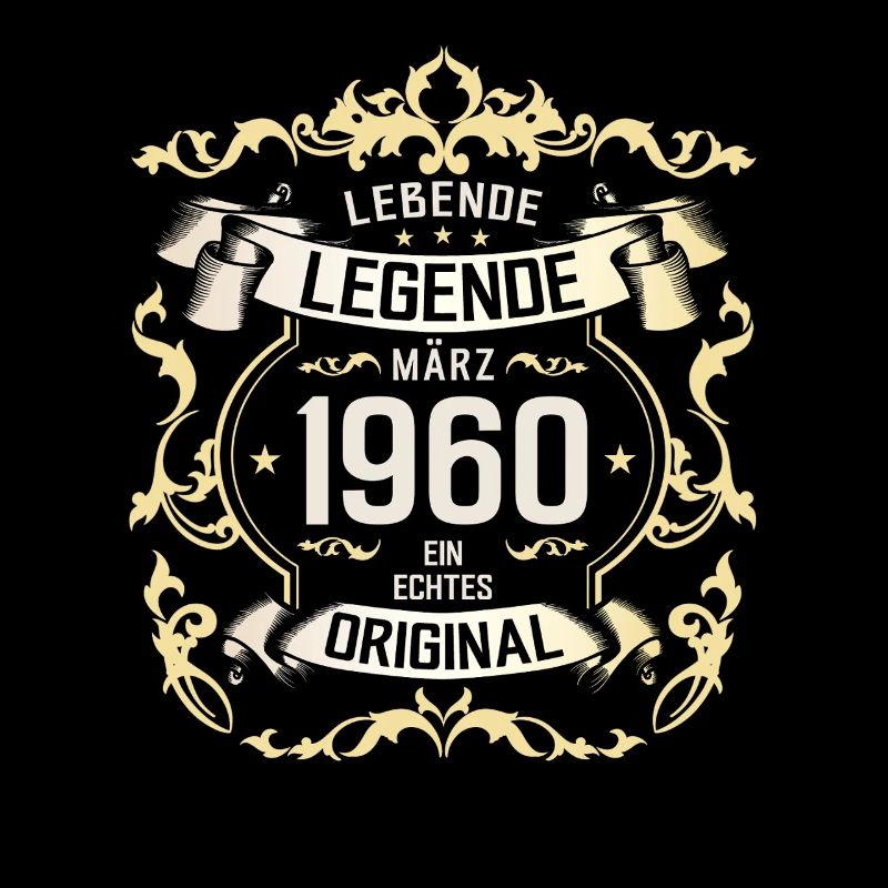 65. Geburtstag Geschenk Mann Original März 1960