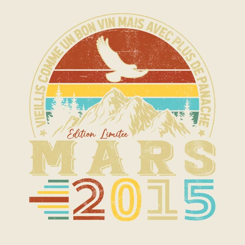 Mars 2015 Vintage Cadeau Anniversaire