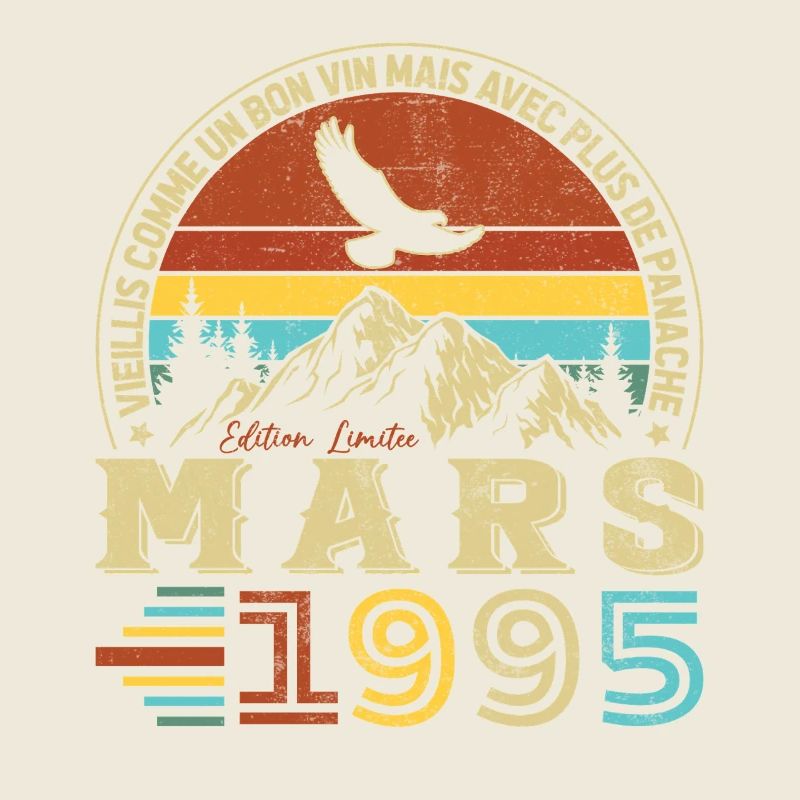 Mars 1995 Vintage Cadeau Anniversaire