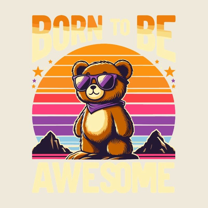Geburtstag Teddybär Retro Geburt Niedlich Lustig