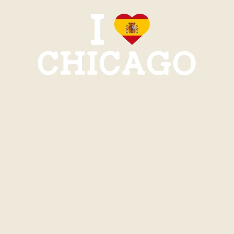 J’aime Chicago Cool Espagne Wrong Flag Lover Estate