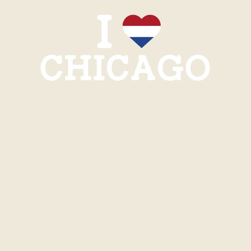 J’aime Chicago Cool Pays-Bas Mauvais Drapeaux Amant