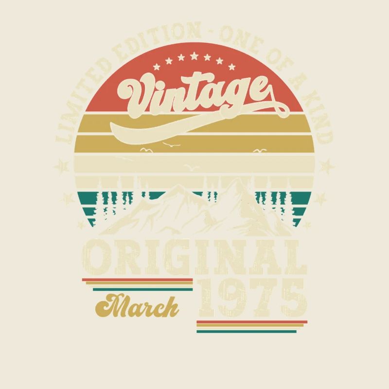 50. Geburtstag Geschenk Mann Vintage März 1975