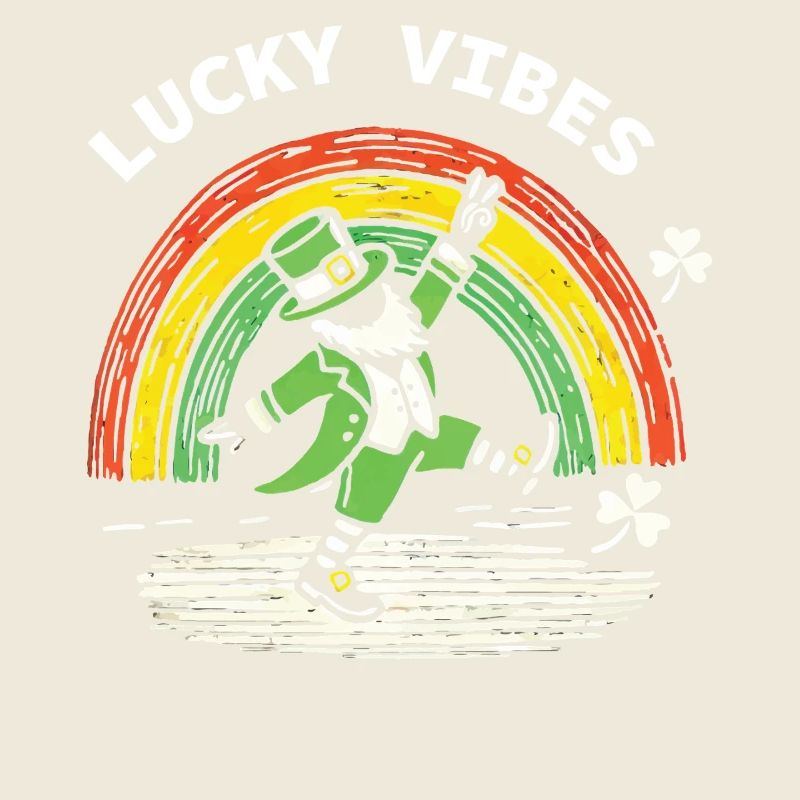Glückliche Vibes St. Patrick's Day Regenbogen