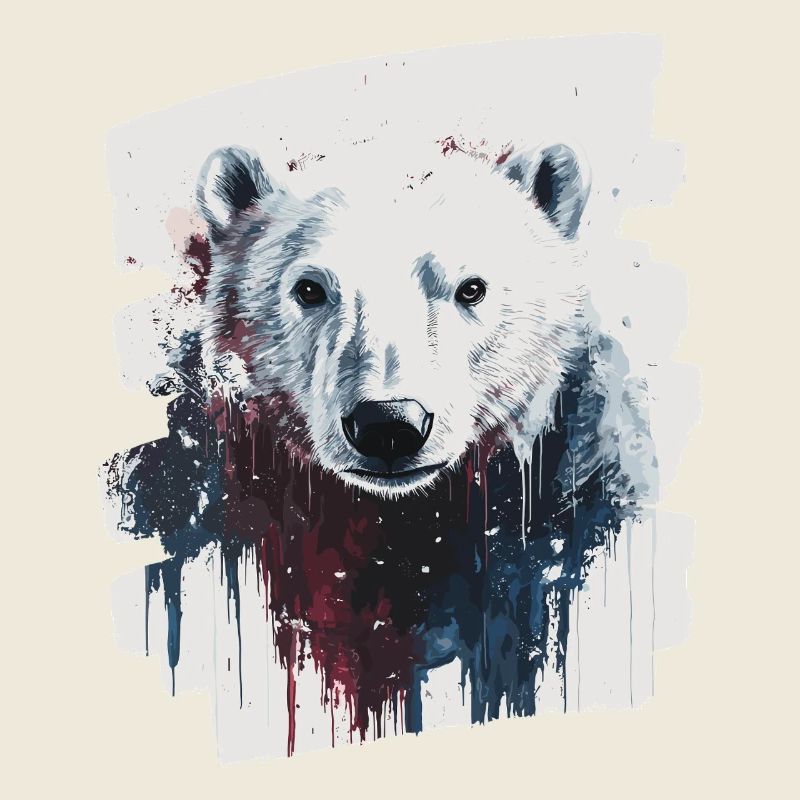 Eisbär Graffiti Sprayer