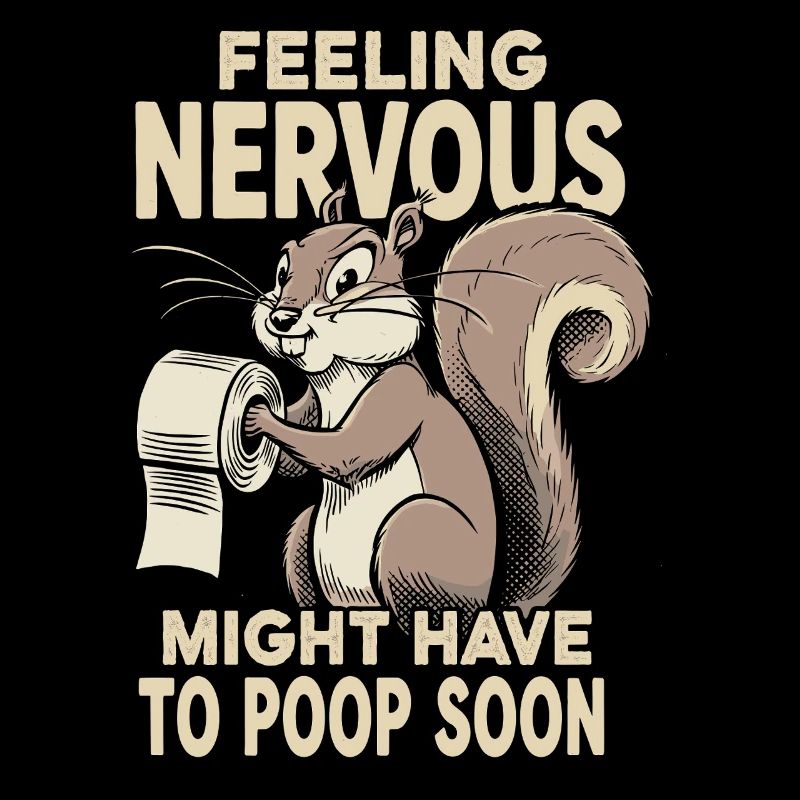 Intestin irritable Syndrom Écureuil Caca Humour