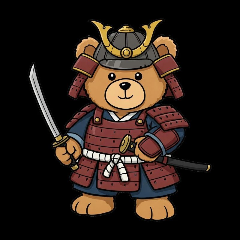 Teddybär Samurai