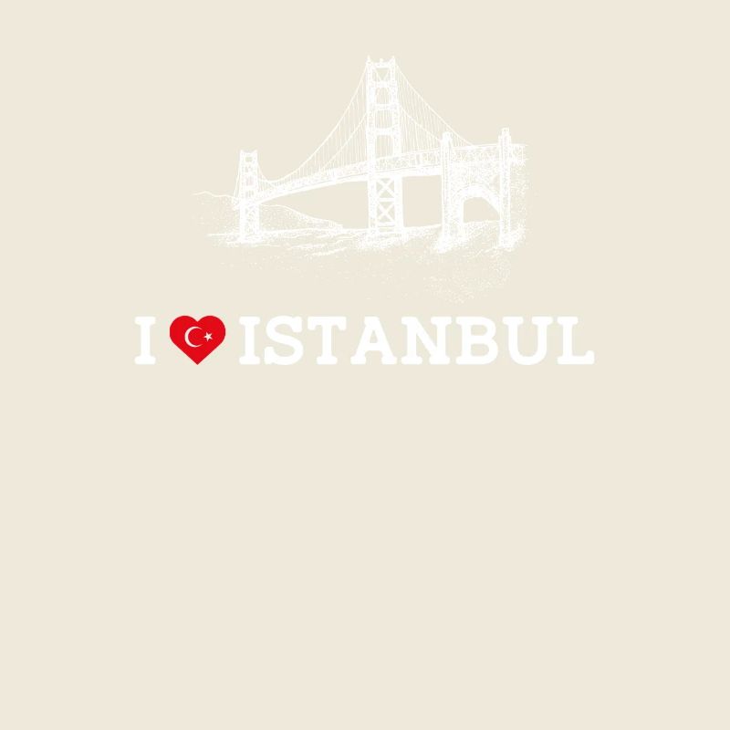 J’aime Istanbul Cool Golden Gate Bridge Drapeau en forme de cœur