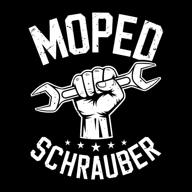 Moped Mechaniker Oldtimer Moped Schrauber