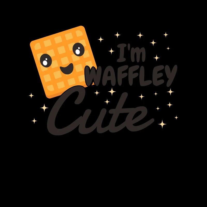 Süßes Waffle Design Je suis Waffley Mignon