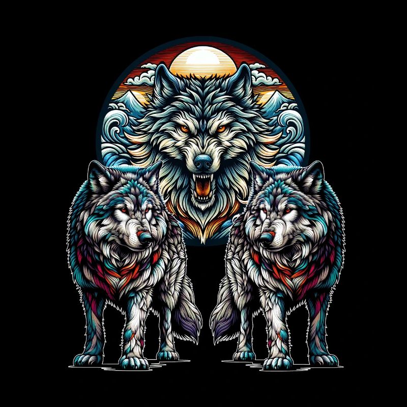 Wikinger Wolf Wölfe