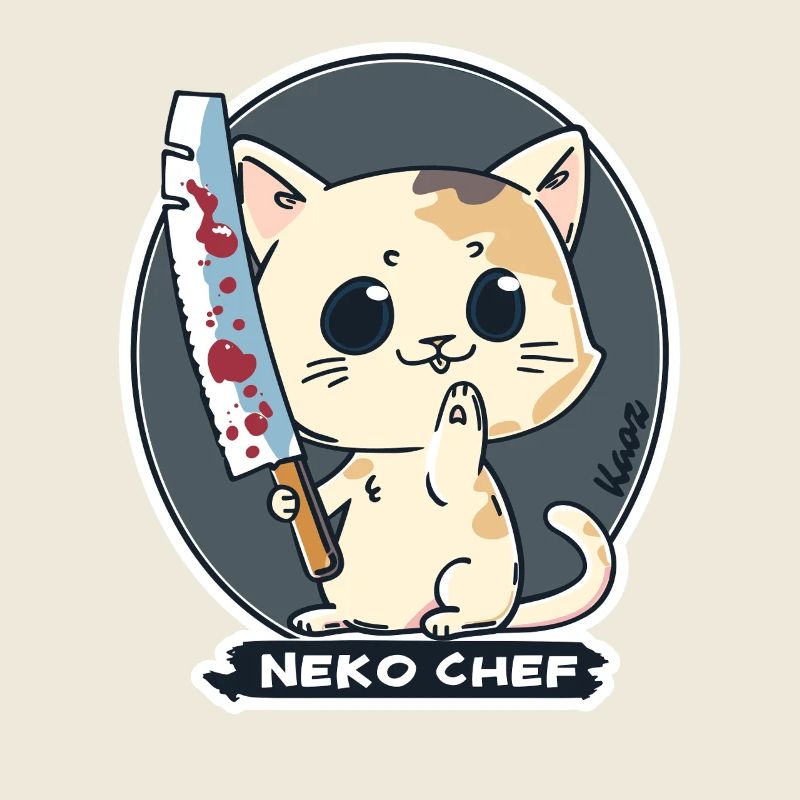 Neko Chef – Freche Katze mit Kochmesser