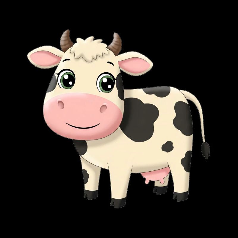Vache de dessin animé animalier