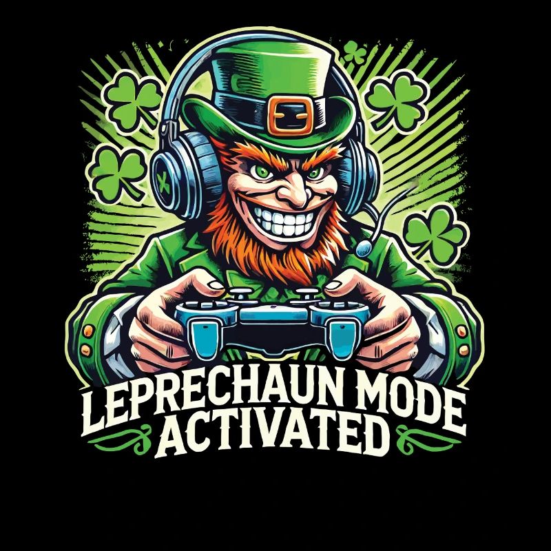 St. Patrick's Day Leprechaun Gamer Mode Enabled