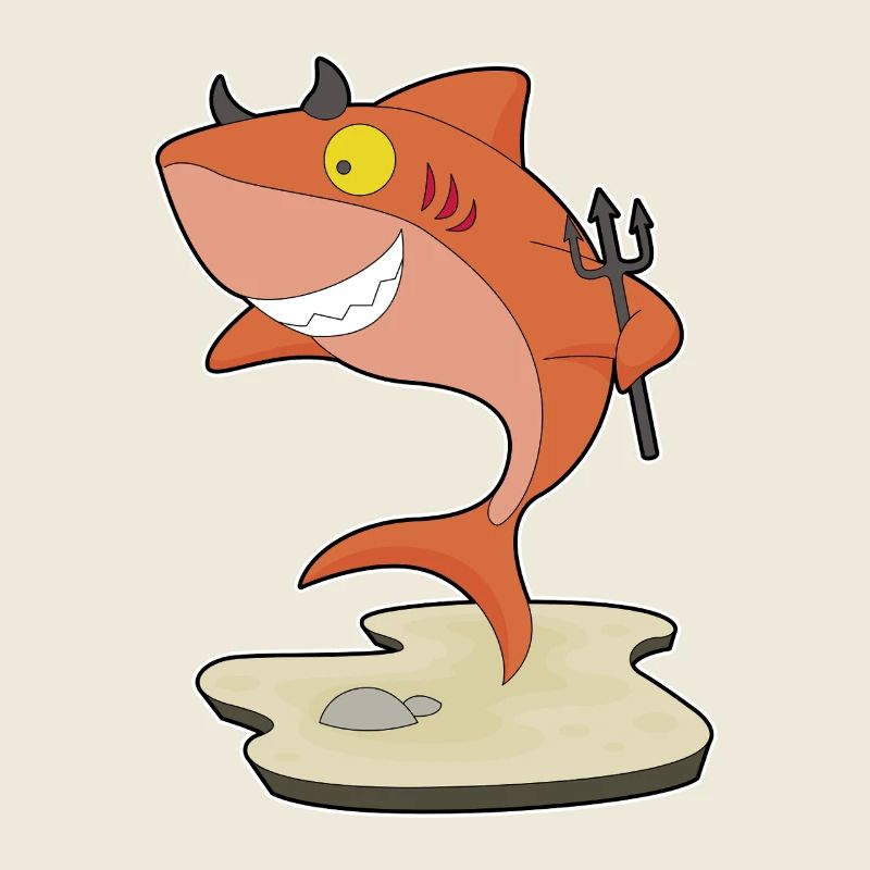 Shark Halloween Devil