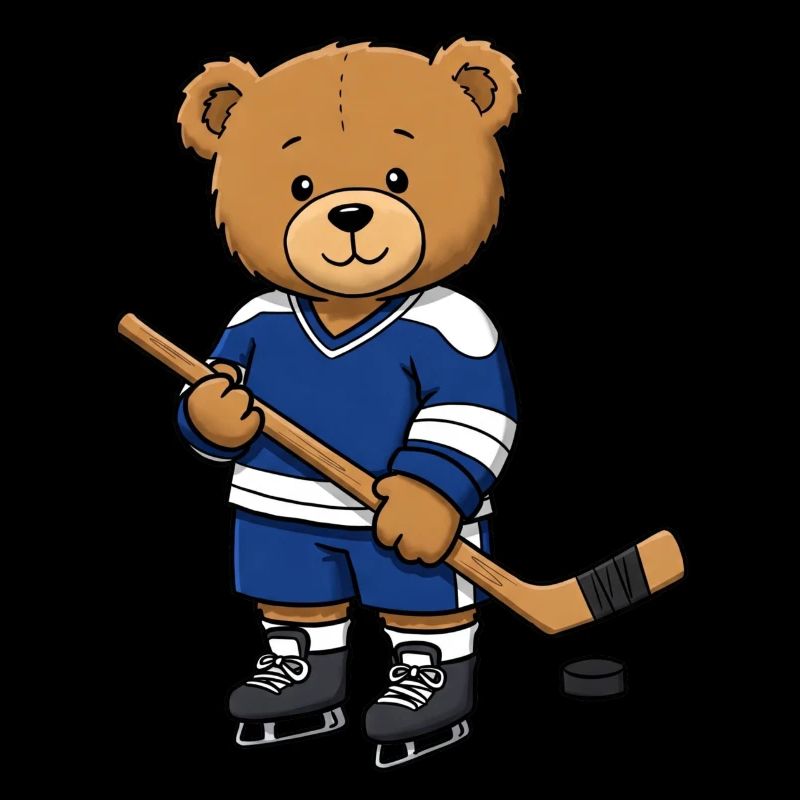 Teddybär Eishockeyspieler