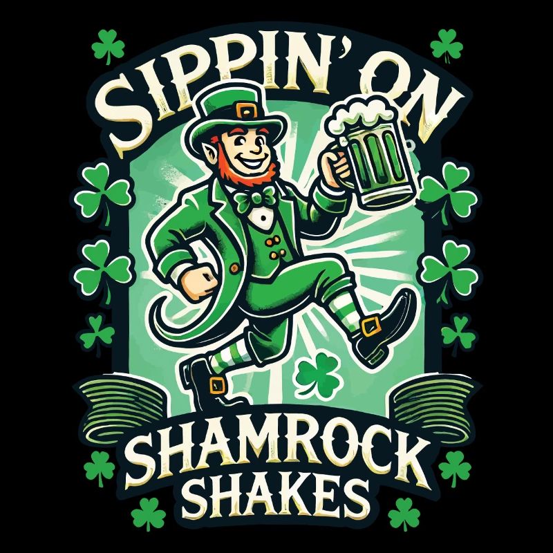 Siroter des shakes Shamrock pour la Saint-Patrick