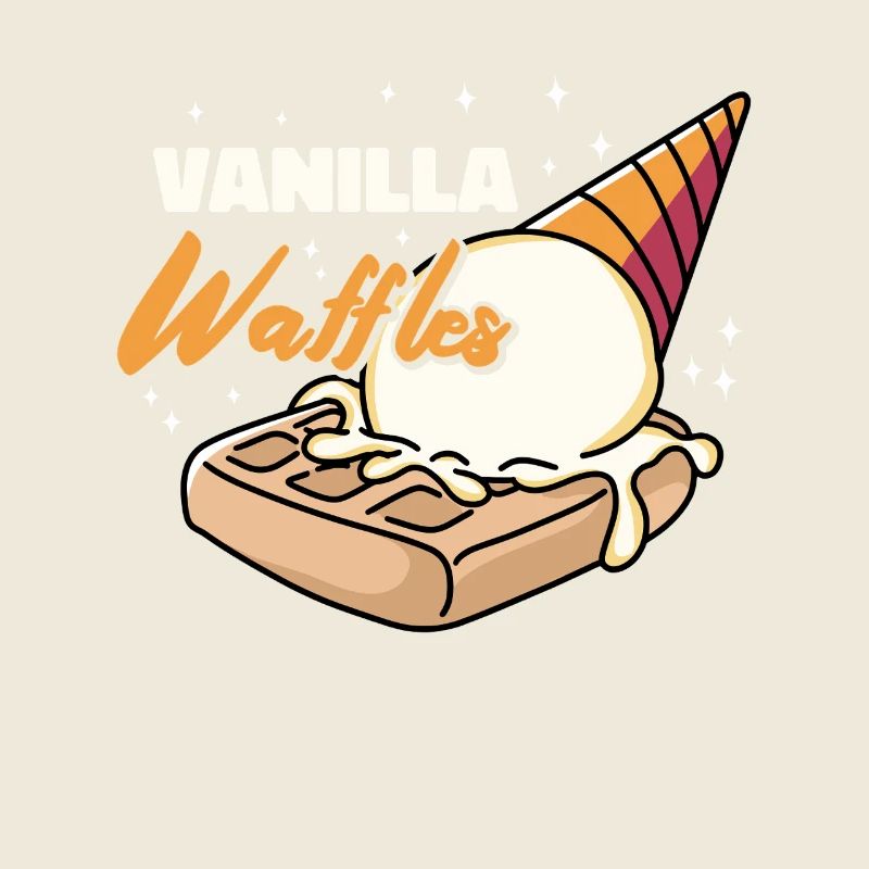 Vanilla Waffles Syrup Breakfast Waffles