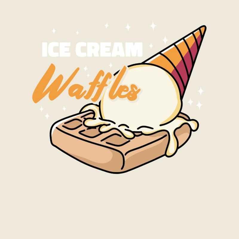 Glaces Gaufres Sirop Gaufres déjeuner