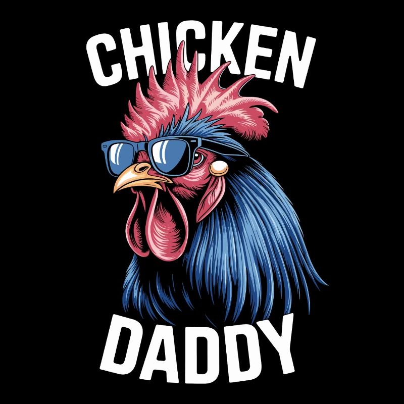 Chicken Daddy Chickens Father's Day Poultry Farmer Rooster
