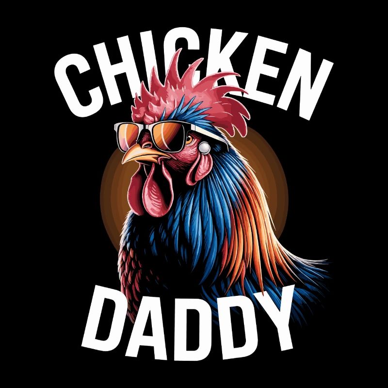 Chicken Daddy Chickens Father's Day Poultry Farmer Rooster