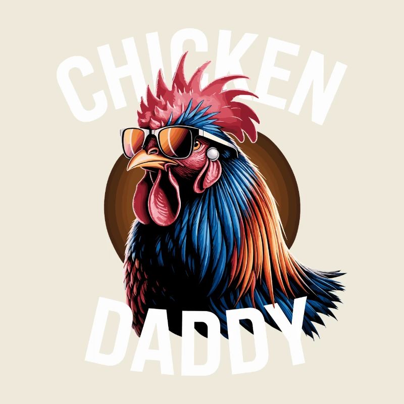 Chicken Daddy Chickens Father's Day Poultry Farmer Rooster