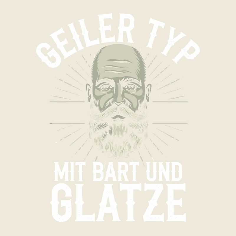 Geiler Typ Mit Bart & Glatze Glatzkopf Bartträger