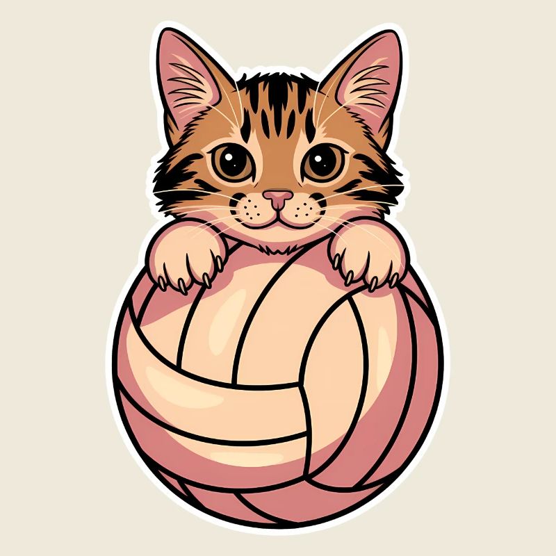 Chat de volley-ball drôle de cadeau de volley-ball