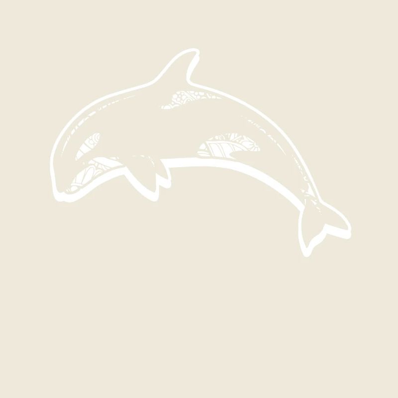 Killer Whale Floral Pattern