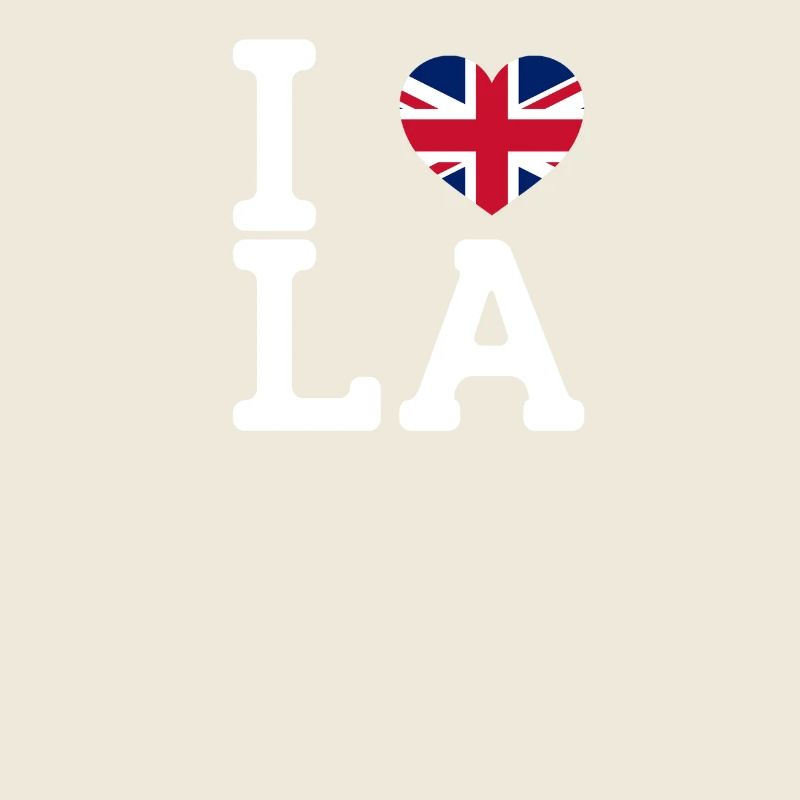 I Love LA Cool Wrong Flag United Kingdom Lover Pun