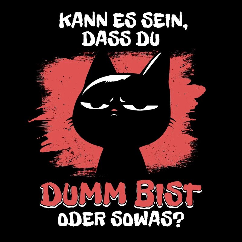 Kann es sein dass du dumm bist? - Schwarze Katze