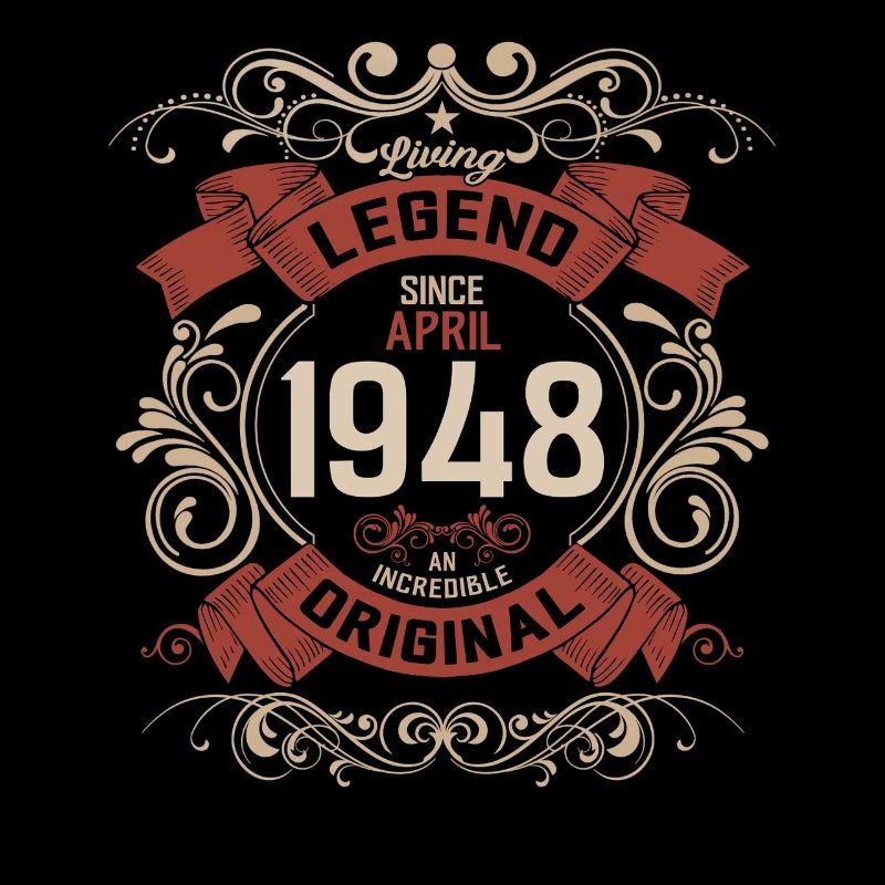 77th Birthday Legend April Born in 1948
