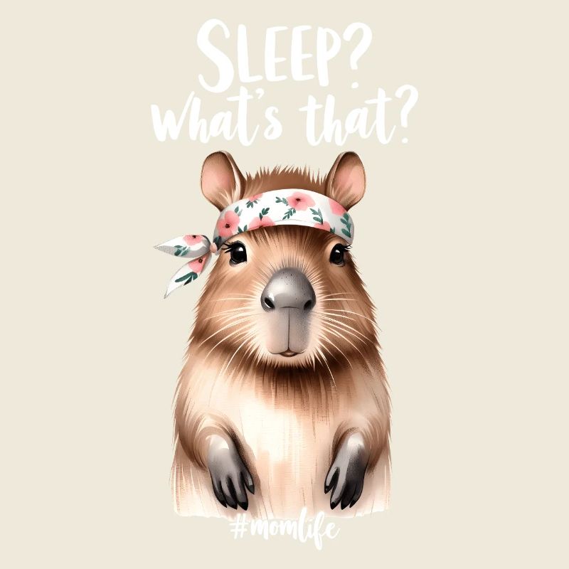 Schlaf? Was Ist Das? Capybara Mutter Mama Geschenk