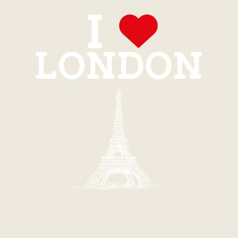 I Love London Eiffel Tower Cool England Heart Flag