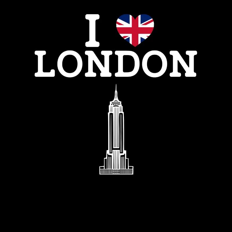 J’aime Londres coeur drapeau Royaume-Uni État jeu de mots