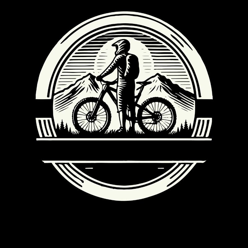 vélo de montagne cycliste texte auto-conception