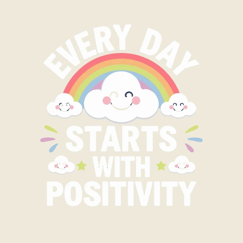 Every day starts with positivity rainbow