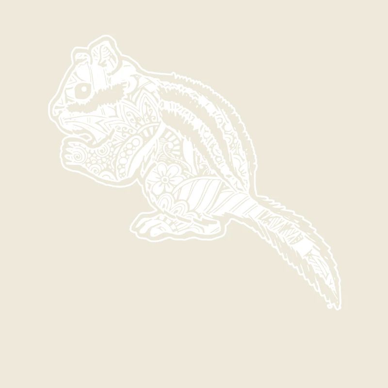 Chipmunk Chipmunk Floral Pattern