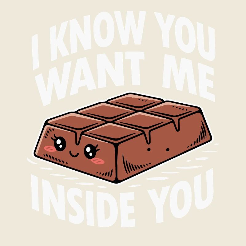 I Know You Want Me Inside You Chocolate Funny Cute