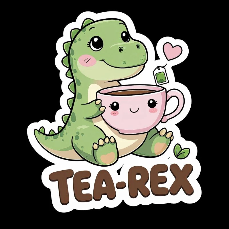 Tea-Rex – Dino sucré avec tasse à thé