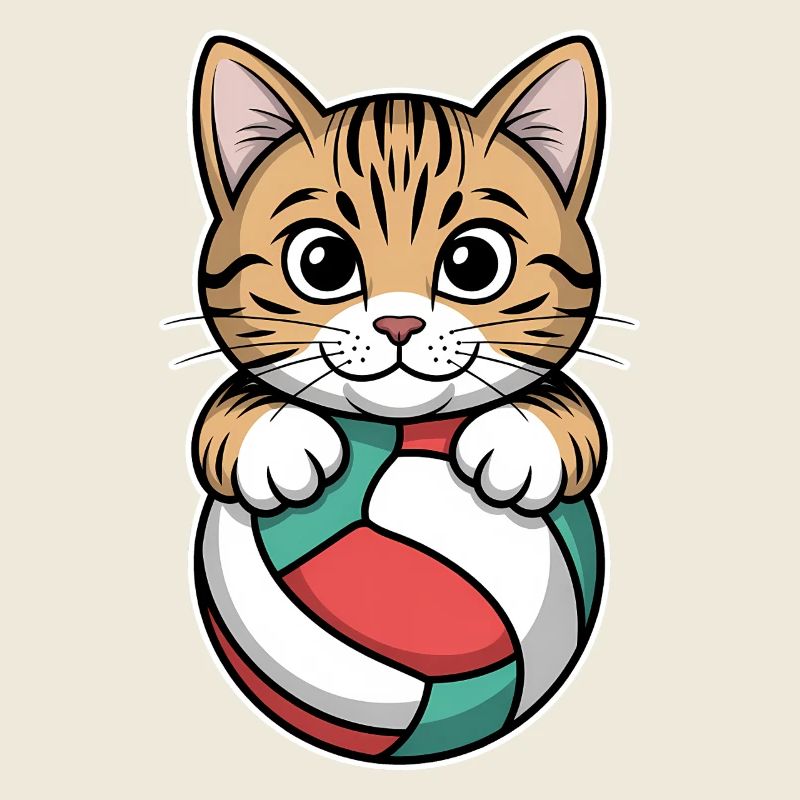 Chat de volley-ball drôle de cadeau de volley-ball